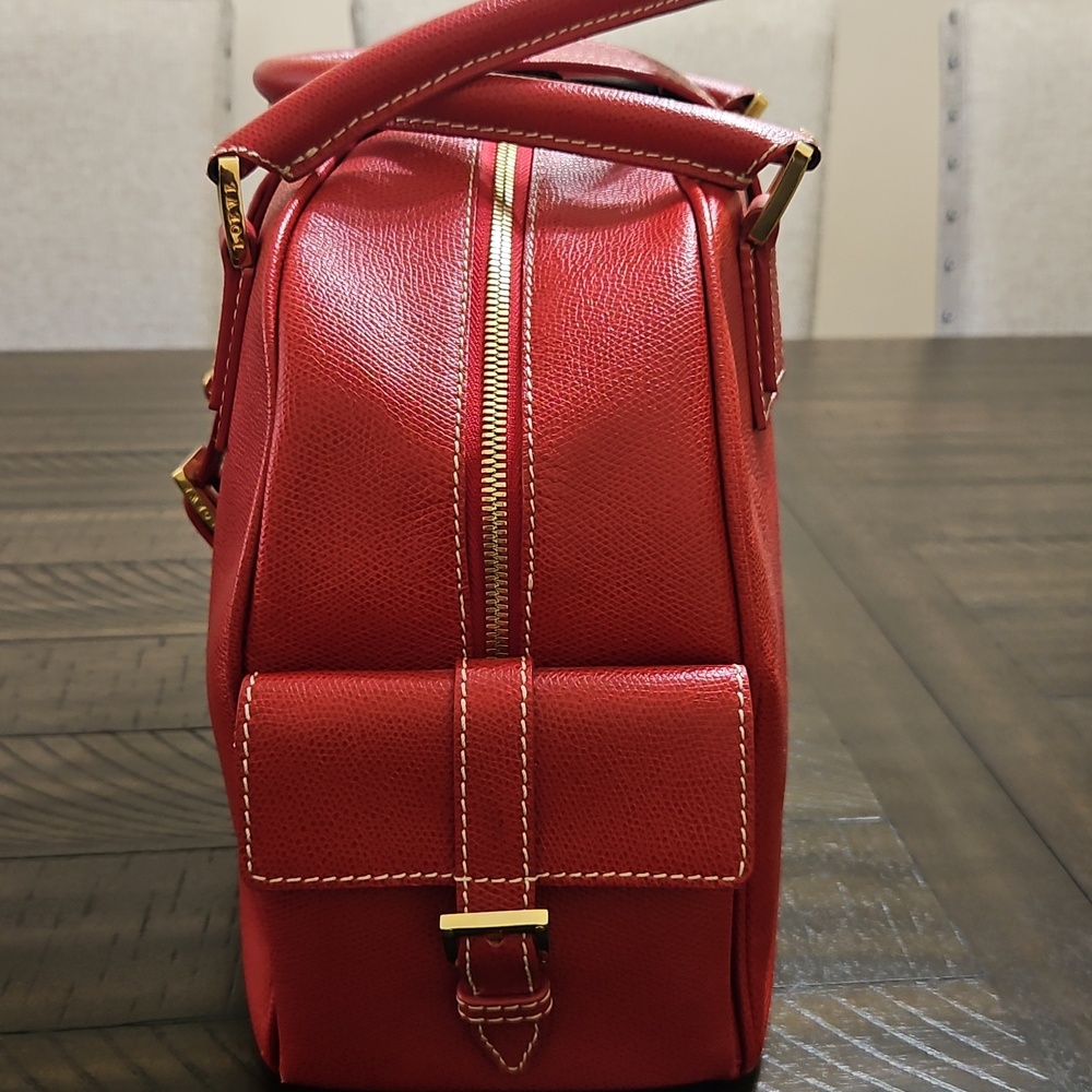 Loewe Red Leather Satchel with Gold Hardware - Picture 4 of 9